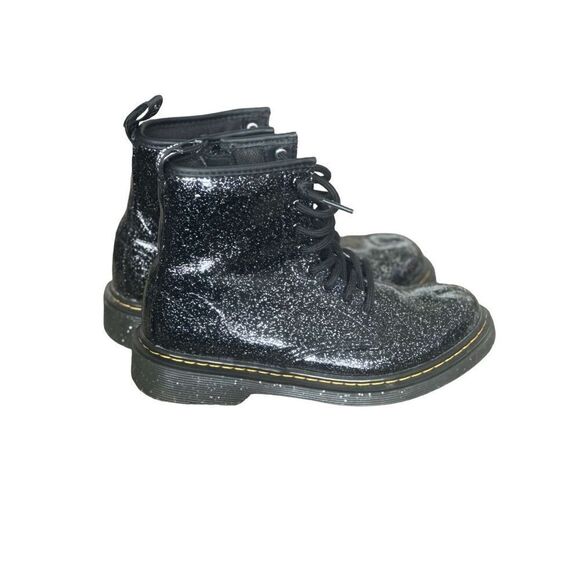 Dr. Martens Kids Black Glitter Boots - Picture 4 of 10